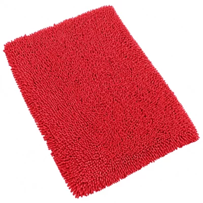 LINNEA  Tapis de Bain 50x80 cm Chenille Rouge 1800 g/m2
