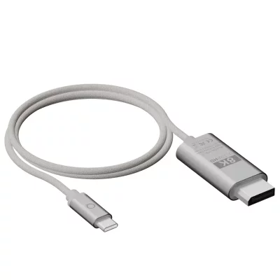 LNQ LinQ C&acirc;ble USB-C vers HDMI 2m 8K Ultra HD S&eacute;rie ProCable Gris clair