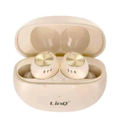 LINQ  &Eacute;couteurs Sans fil Bluetooth Microphone Int&eacute;gr&eacute; Beige