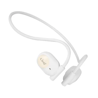 LINQ  &Eacute;couteurs Sans Fil Sport Design Ouvert Tour de Cou Commandes Tactiles Blanc 