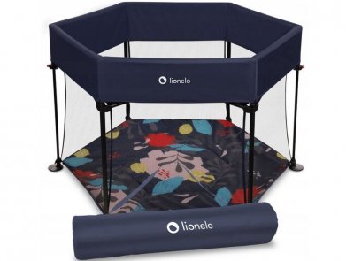 LIONELO  Parc b&eacute;b&eacute; Roel hexagonale s&eacute;curit&eacute; LockGuard - Bleu