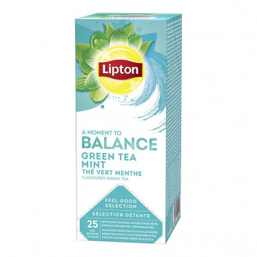LIPTON  Feel Good Selection Th&eacute; Vert Menthe - 25 sachets fra&icirc;cheur