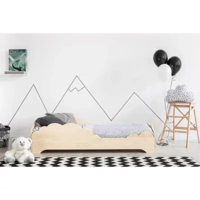 ADEKO KIDS Lit 70x140 sommier inclus th&eacute;otime - bois