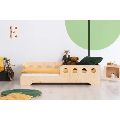 ADEKO KIDS Lit 90x190 entr&eacute;e gauche sommier inclus sacha - bois