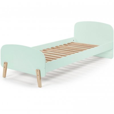 VIPACK Lit 90x200 sommier inclus vert menthe