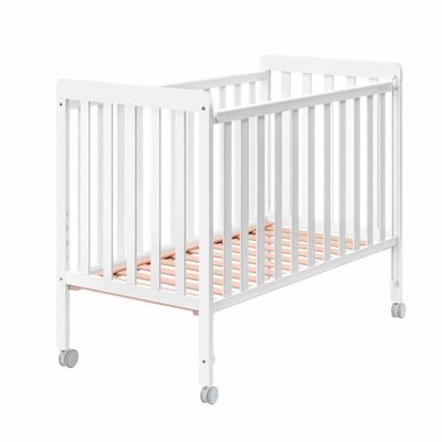 MICUNA Lit &agrave; barreaux - berceau 120 x 60 cm bois blanc nordika