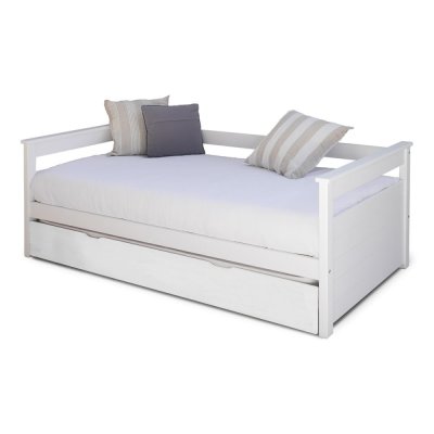 ID KIDS Lit banquette gigogne Izao Blanc 80x190 cm - Blanc