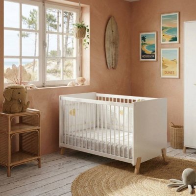 BABY PRICE Lit b&eacute;b&eacute; 120 x 60 en Bois Blanc