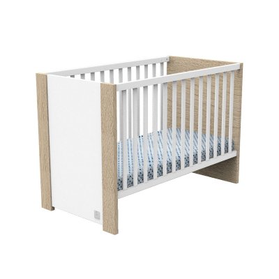 SAUTHON Lit b&eacute;b&eacute; 60x120 antonin - bois et blanc
