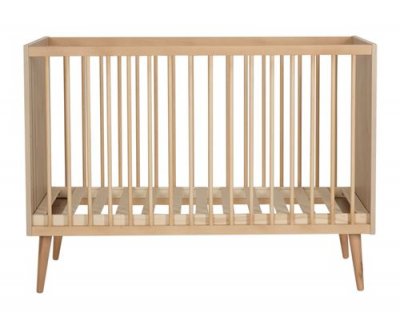 QUAX Lit b&eacute;b&eacute; 60x120 cm ch&ecirc;ne clair et pieds h&ecirc;tre massif cosy