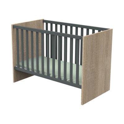 SAUTHON Lit B&eacute;b&eacute; 60x120 Cm Nova Gris Volcan -  Meubles