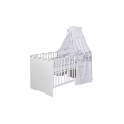 SCHARDT Lit b&eacute;b&eacute; 70x140 cm bois laqu&eacute; blanc Maxx White L 148 x H 83 x P 77 cm