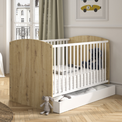 GALIPETTE Lit b&eacute;b&eacute; ARTHUR Bois Marron clair 70x140 cm