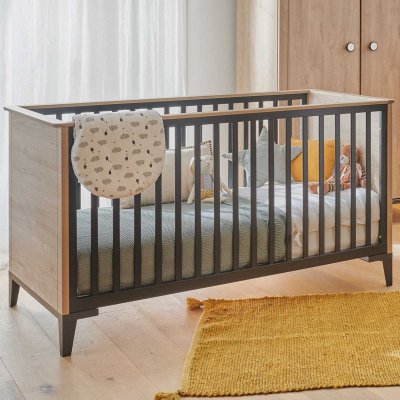 GALIPETTE Lit b&eacute;b&eacute; couchage 70x140 effet bois marron clair 145x74x84