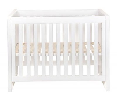  Lit b&eacute;b&eacute; transformable 60x120 cm h&ecirc;tre massif blanc Orelle