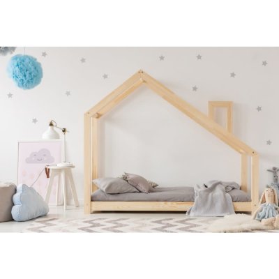 ADEKO KIDS Lit cabane 90x190 sommier inclus nathan - bois