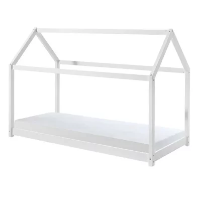 GENERIQUE Lit cabane 90x200 enfant pin blanc , gamme lara oui CABE9014-MB