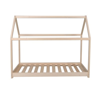 TERRE DE NUIT Lit cabane enfant en bois naturel 90x190 - LT14004 - Bois clair