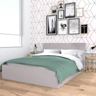 Lit coffre MADRID 160x200 + 1 sommier / Gris 