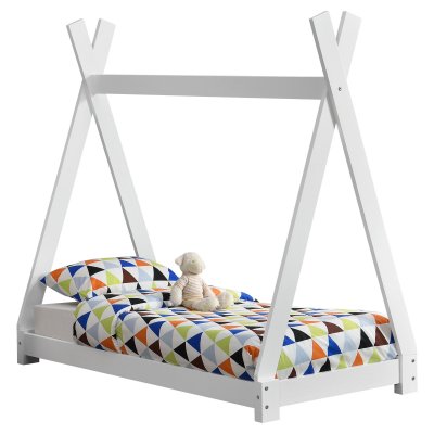 EN.CASA Lit de Tipi pour Enfant Onejda Blanc Mat 140 x 70 cm []