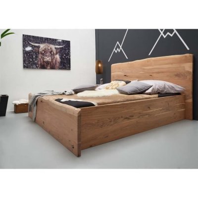 Lit double 200x200 Acacia laqu&eacute; Bois naturel PURE ACACIA #304