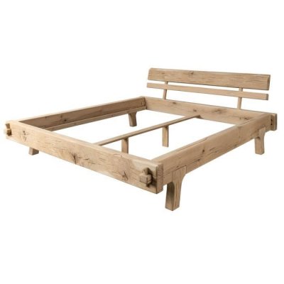 Lit double 200x200 Ch&ecirc;ne huil&eacute; Bois naturel OAK HEART N&deg; 04