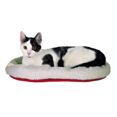 TRIXIE Lit Douillet Chat R&eacute;versible, 47 &times; 38 Cm, Blanc/Rouge - 28630 - Mon Animalerie 