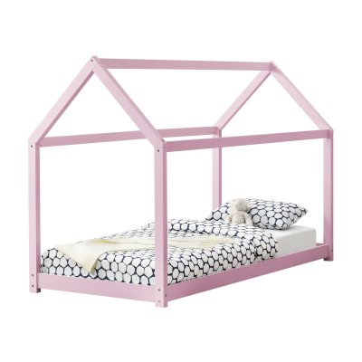 EN.CASA Lit Enfant Design Maison Netstal 200 x 90 cm Rose []