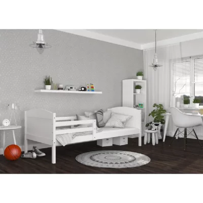 KIDS LITERIE Lit enfant mati 90x190 blanc - blanc livr&eacute; avec sommiers