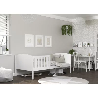 KIDS LITERIE LIT ENFANT TOM 90x190 BLANC BLANC Livr&eacute; avec le sommier
