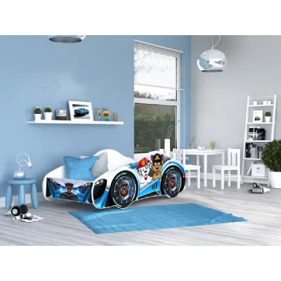 KIDS LITERIE LIT ENFANT VOITURE 21 PAT PATROUILLE 70x140 livr&eacute; avec sommier et matelas de 7cm OFFERT.