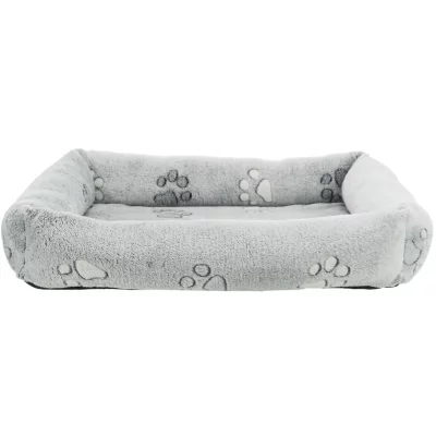 TRIXIE Lit gigogne rectangulaire gris pour chiens 75x65 cm 