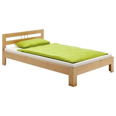 IDIMEX Lit jeune simple 90 x 200 cm pin lasur&eacute; couleur h&ecirc;tre