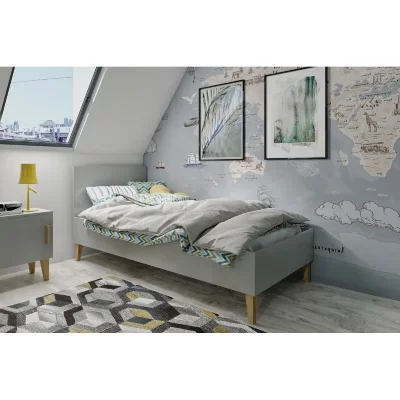 KOCOT KIDS Lit kubi gris sans tiroir, sans matelas 180/80