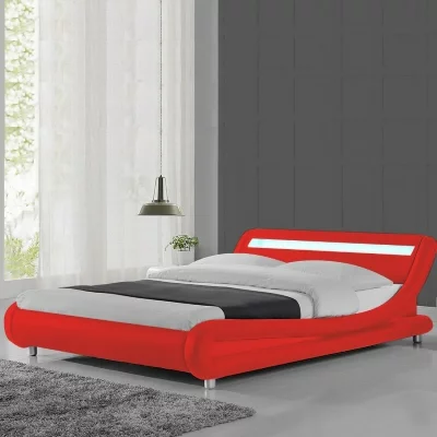 Lit led design Julio - Couleurs - Rouge, Tailles - 160x200