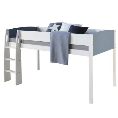 HOMESTYLE4U Lit mezzanine pour enfant avec &eacute;chelle 1845