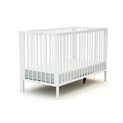 AT4 Lit pliable en bois de h&ecirc;tre Essentiel Plus blanc (60 x 120 cm)