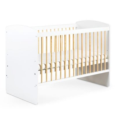 LITTLE SKY BY KLUPS Lit Pour B&eacute;b&eacute; Karolina 3 Hauteurs R&eacute;glables - Blanc - L 120 Cm X L 60 Cm