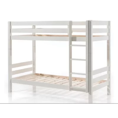 VIPACK Lit superpos&eacute; 90x200 hauteur 160 cm sommier inclus blanc