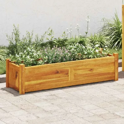 VIDAXL Lit sur&eacute;lev&eacute; de jardin Bois d'acacia 100x30x25 cm  Marron