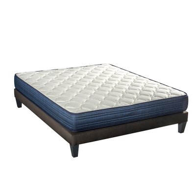  LITERIE - Ensemble QUINCONCES 180x200 cm - Matelas Ressorts ensach&eacute;s + Sommier Bois - Ferme