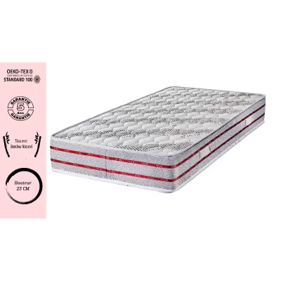GENERIQUE Literie Julien Lot de 2 Matelas Bambou - 80x190 cm