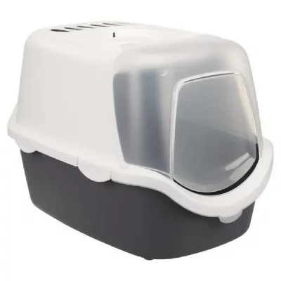 TRIXIE Liti&egrave;re couverte Vico Open Top Bleu fonc&eacute;/Gris 40x40x56 cm 