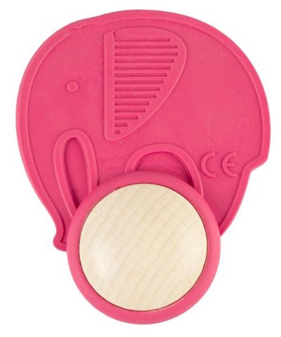 LITTLE BIG THINGS  - Hochet Elephant - Frid0+ rose - Bois,Caoutchouc - lbt1500404