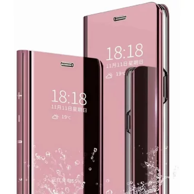 LITTLE BOUTIK  Coque Folio Rabat Miroir Rose pour Samsung Galaxy S21 5G