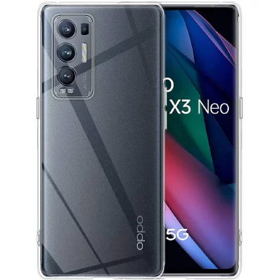 LITTLE BOUTIK  Coque Silicone Transparente pour Oppo Find X3 Neo