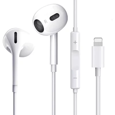 LITTLE BOUTIK  Ecouteurs pour iPhone avec Micro - Blanc
