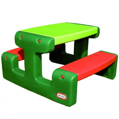 LITTLE TIKES   Table de pique-nique Junior vert et orange