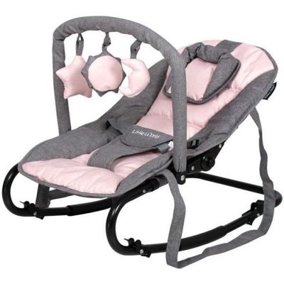 LITTLE WORLD  - Transat pour b&eacute;b&eacute; Starwing Gris et rose Gris et rose