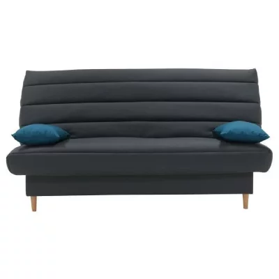 CONFORTEAM LIV Banquette clic clac 3 places - Tissu anthracite - Slyle scandinave - L 190 x P92 cm
